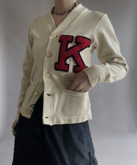 【USED】 Wilson Knit Lettered Cardigan / 230211-024