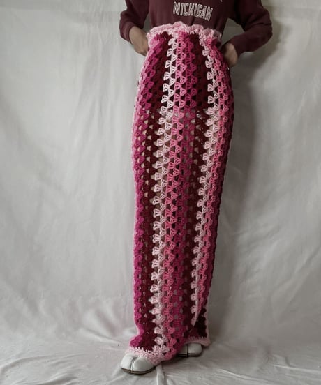 【RE;CIRCLE】 RE Granny Knit Long Skirt⑩/211014-030