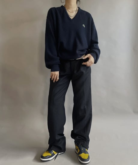 【USED】 IZOD Lacoste Acrylic Pullover Navy / 230204-003