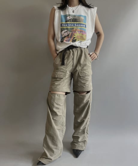【USED】JERZEES cut off T-shirt / 230708-018