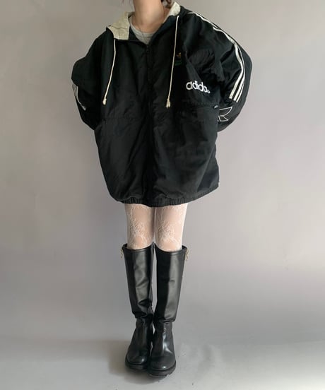 【USED】  Made in USA 80's adidas Hooded Nylon Jacket/241116-012