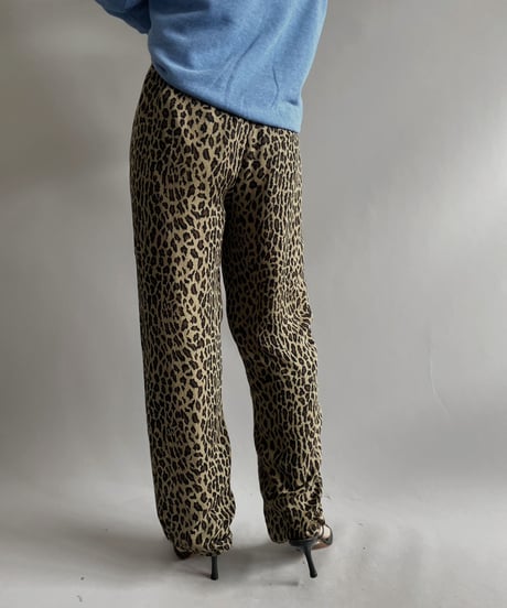 【USED】POLO LARPH LAUREN Leopard Patterned Sheer Pants/231014-023