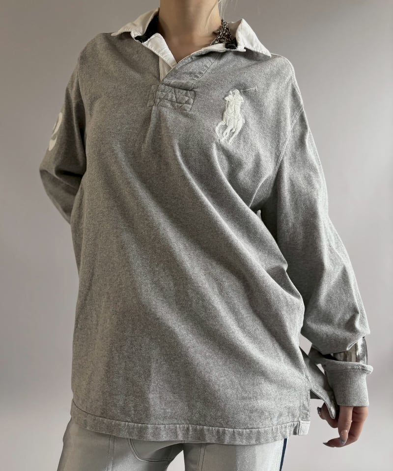 トップス Ralph Lauren Big Pony Rugby Shirt 90sY2K Polo Ralph Lauren Big Pony Rugby Sweater Fall Royal at CareOfCarl.com
