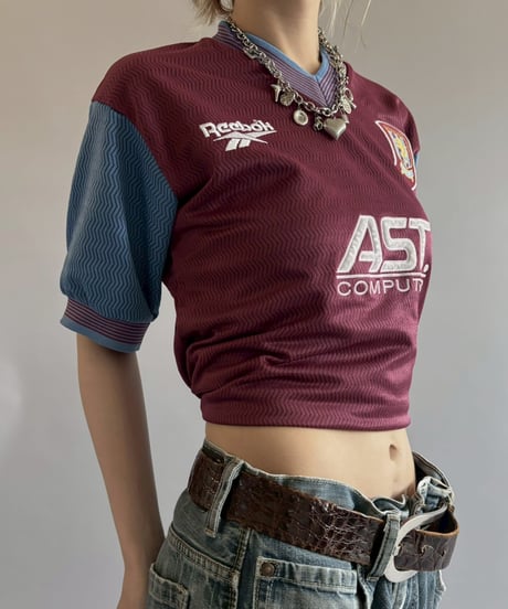 【USED】 97~98's Reebok Aston Villa Soccer Shirt / 260530-004