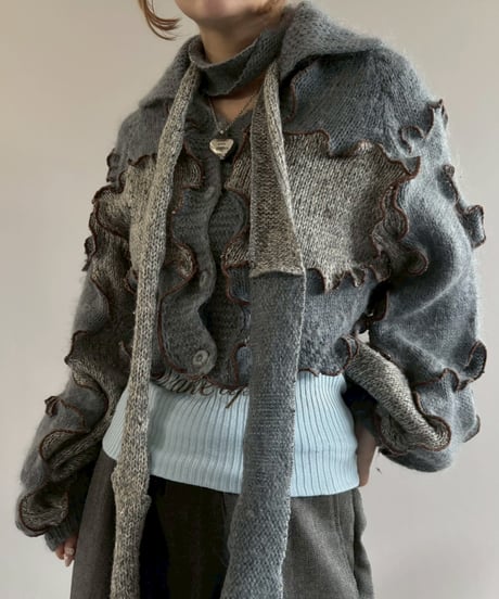 【RE;CIRCLE】 RE Mellow Knit Cardigan + Tie/ 251127-008