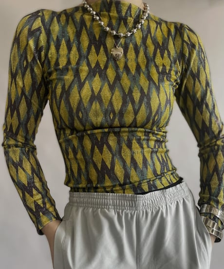 【USED】 L/S  Lame Top   / 230422-025