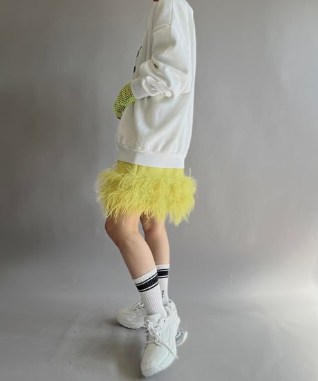 【USED】 Dead Stock KAREN MILLEN Fur Mini Skirt / 241019-011