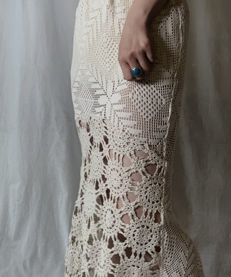 【RE;CIRCLE】 RE Crochet Long Skirt②/210512-017