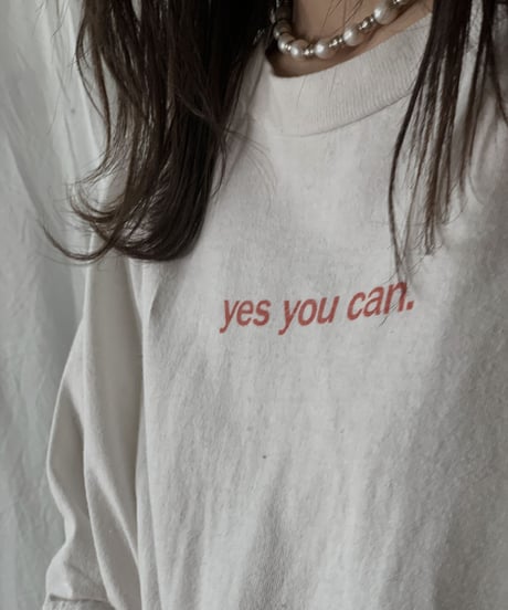 【USED】S/S T-shirt Windows "Yes You Can" /210602-023