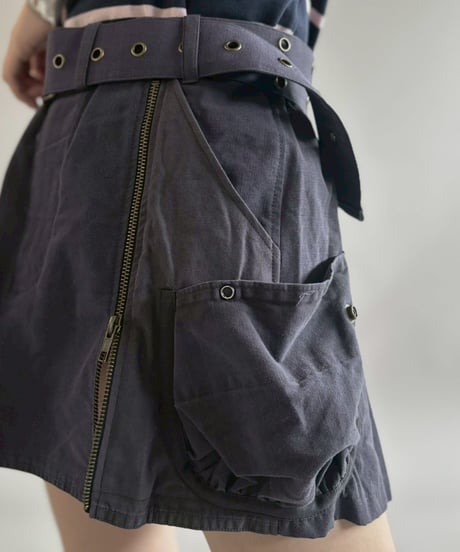 【RE;CIRCLE】 RE ARMY Double Zip Mini Skirt/ 260509-002