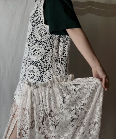 【RE;CIRCLE】 RE Lace N/S One-piece①/210714-005