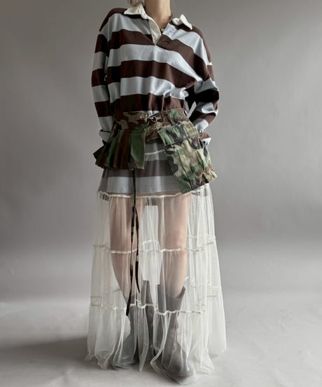【3月中旬頃発送 / RE;CIRCLE】 RE Military Camouflage Wrap Skirt / 260226-001