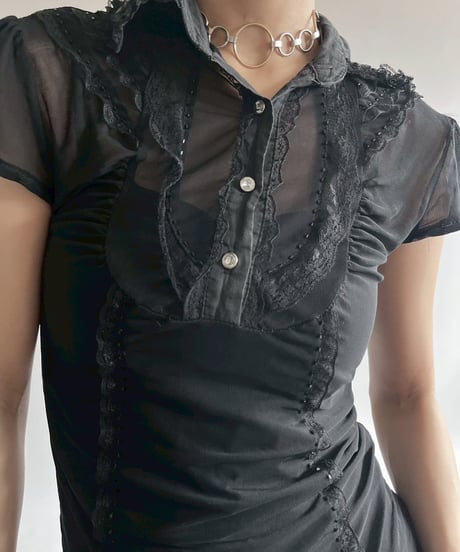 【USED】 Sheer Design Top / 250726-021
