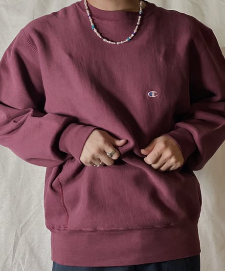【USED】90's USA Champion Reverse Weave Sweat One Point /210210-039