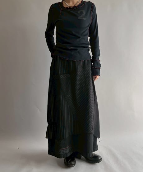 【USED】 Cop.Copine Rib Mellow Numbering Top  /251014-013
