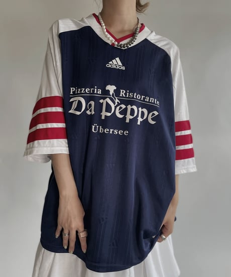【USED】 adidas T-shirt "pizzaria ristorante da peppe" / 220723-008