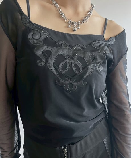 【USED】  Design L/S Sheer Top / 250517-030