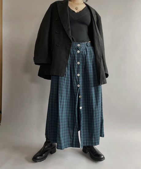 【USED】 Cotton Checked Long Skirt / 220903-005