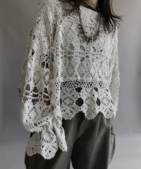 【RE;CIRCLE】 RE Crochet Kirikae Top / 230330-016
