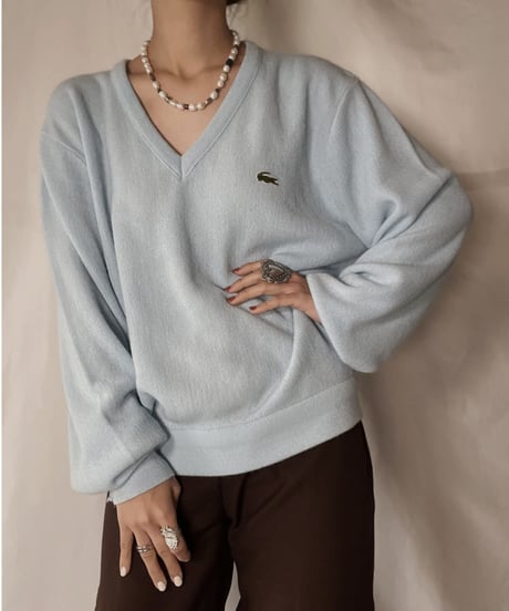 【USED】   LACOSTE Knit Top②/211126-008