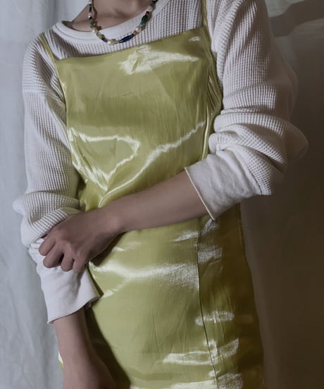 【USED】 Shiny Poly Camisole Dress②/210331-034