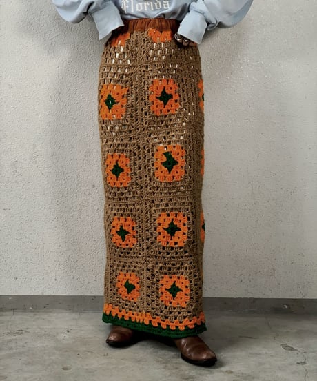 【RE;CIRCLE】 Granny Knit Long Skirt ② /210125-009