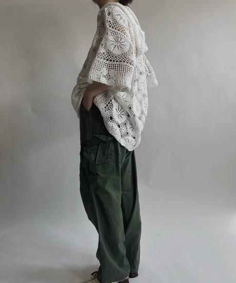 【RE;CIRCLE】 RE Crochet Lace S/S Hoodie / 220427-029