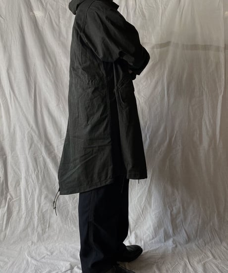 【USED】 Dyed Black US Night Camouflage Hoodie /210310-007