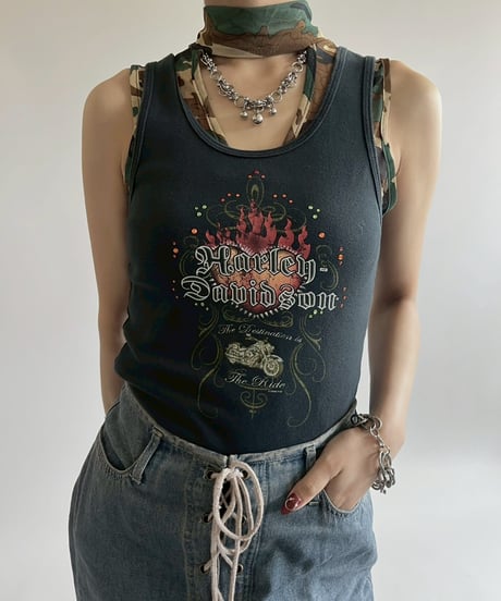 【USED】 Made in USA HARLEY-DAVIDSON Tank Top / 250524-010