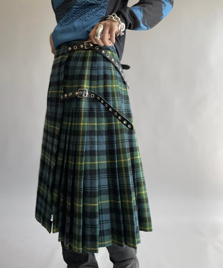 【USED】 Check Patterned Skirt/ 241006-043
