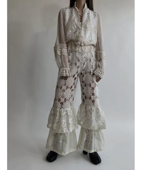 【USED】L/S Lace Blouse / 220427-042
