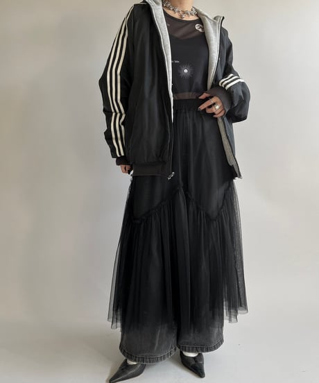【USED】 adidas Padded Reversible Hooded Nylon Jacket /241228-010