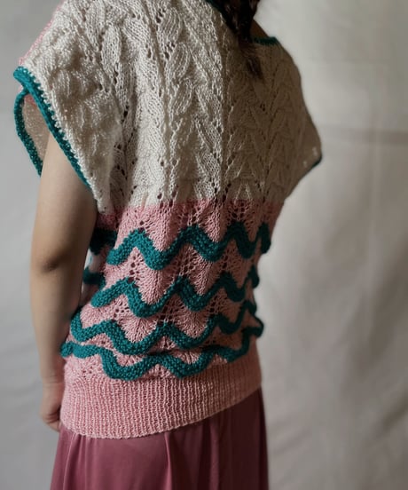 【USED】  Crochet S/S Top②/20210819-020