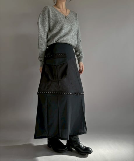 【RE;CIRCLE】 RE Suit Asymmetry Long Skirt / 260129-007
