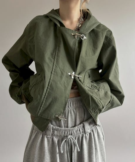 【RE;CIRCLE】RE U.S Military Rebuild Hooded Fireman Jacket Khaki / 260226-017