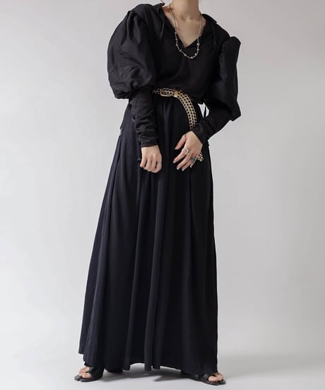 【USED】L/S Poly Dress ① / 220324-002