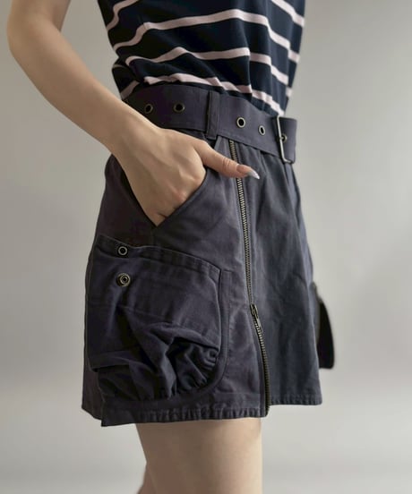 【RE;CIRCLE】 RE ARMY Double Zip Mini Skirt/ 260509-002