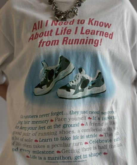 【USED】 Hanes Sneakers Print T-Shirt  / 260622-028