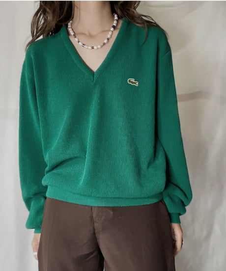 【USED】   LACOSTE Knit Top⑥/211126-012