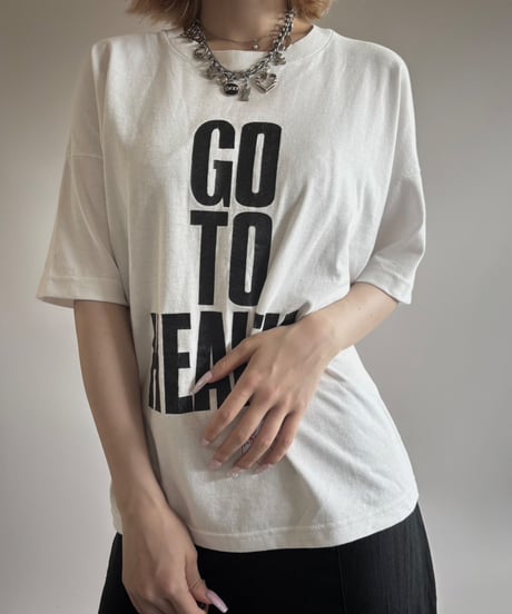 【USED】 RESIZED Made in USA 90's Fruit of the Loom GO TO HEALTH T-Shirt / 250802-011