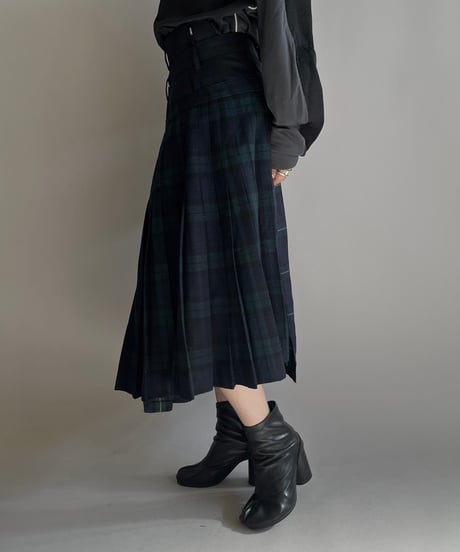 【RE;CIRCLE】 RE Kilt Skirt Long / 250206-006