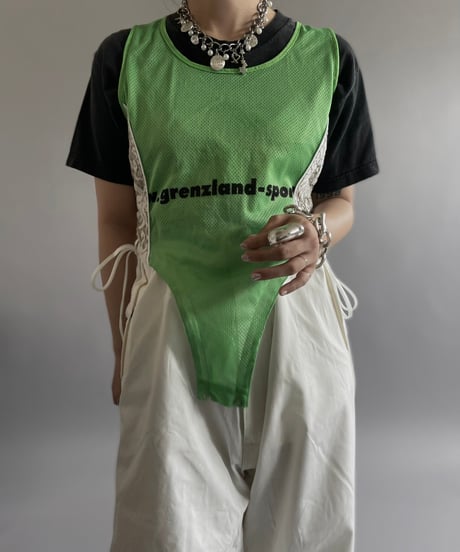 【RE;CIRCLE】 Re  Mesh Lace Switching Leotard Top /  240720-037