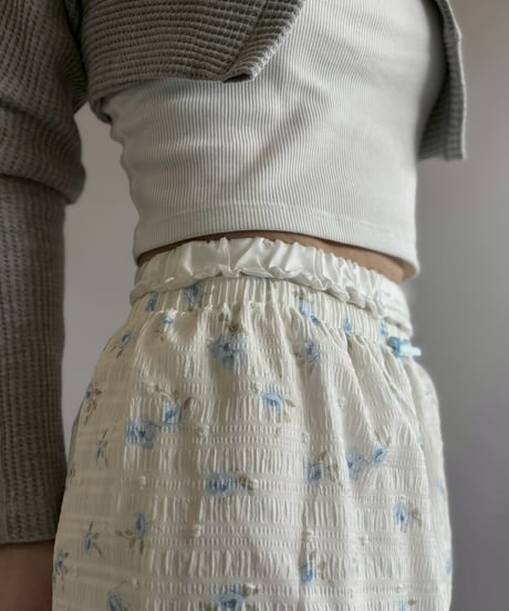 【RE;CIRCLE】 RE Flower Pattern Layered Skirt / 260514-015