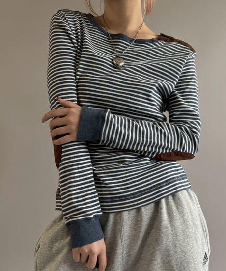 【USED】 Laure Ralph Lauren L/S Border Top / 260104-009