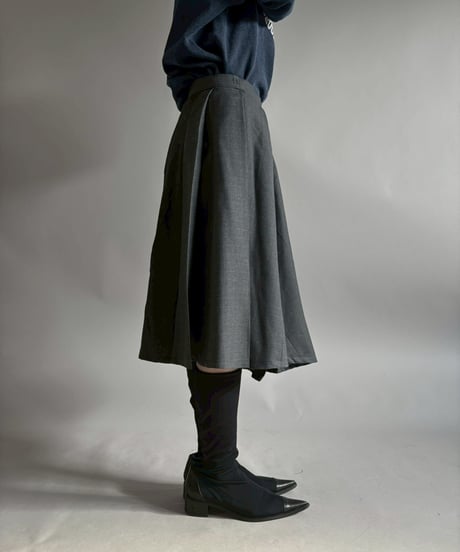 【RE;CIRCLE】 RE Suit Pleats Wrap Skirt/ 260108-008