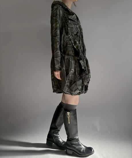 【USED】 MARITHE FRANCOIS GIRBAUD Camouflage Nylon Design Coat / 251227-017