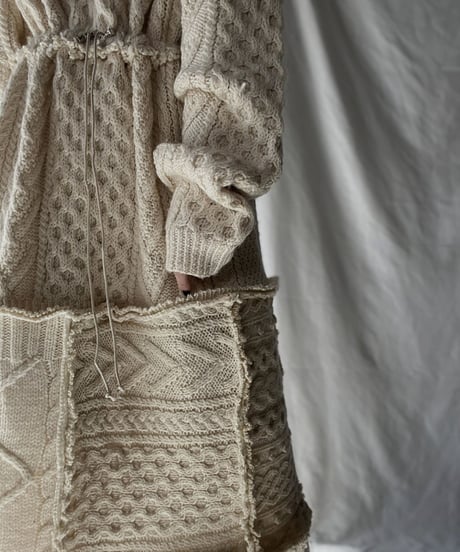 【RE;CIRCLE】 RE Alan Knit Patch Work One-piece②/220120-034
