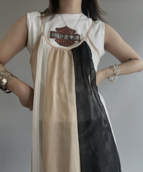 【USED】 Poly Pleats Camisole One-piece / 230624-001