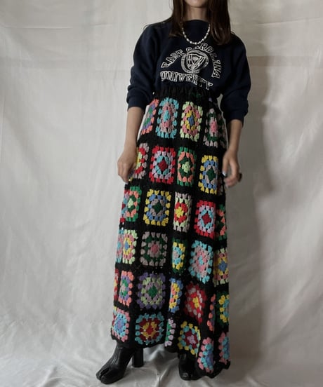 【RE;CIRCLE】 RE Granny Knit Long Skirt⑥/211014-026