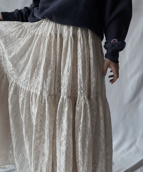 【USED】 Lace Long Skirt/211028-013